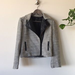 Motto Jacket black and white striped